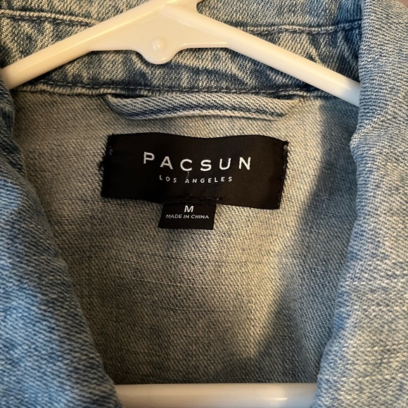Pacsun Striped Jean Jacket. Medium - Picture 4 of 4